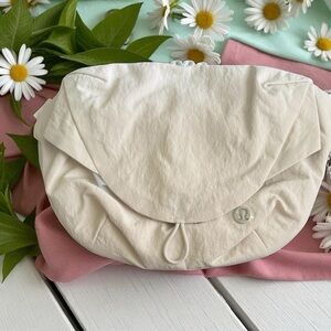Lululemon Athletica Cream Crossbody Bag with Relaxed Silhouette